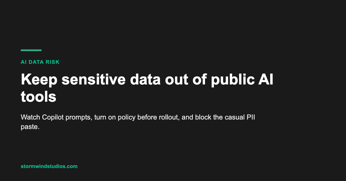 Keep sensitive data out of public AI tools