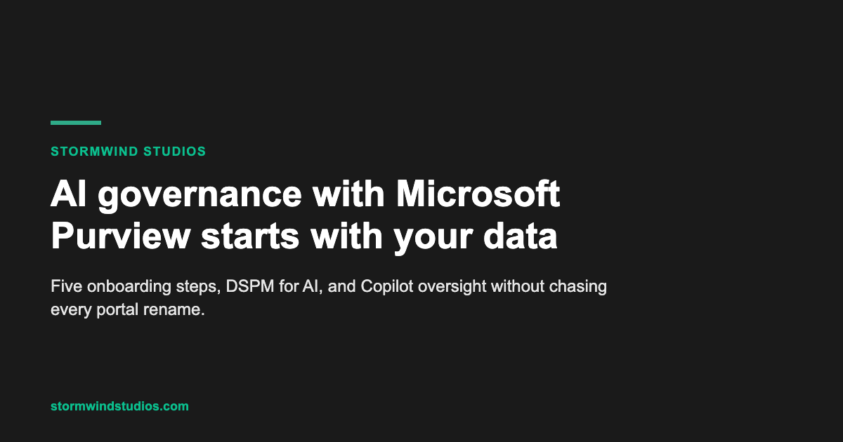 AI governance with Microsoft Purview starts with your data